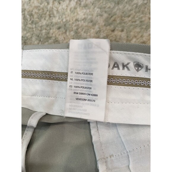 Oak Hill Premium Pant Mens 44x30 Tan/Gray Pleated Relaxed Straight Chino - Picture 13 of 16